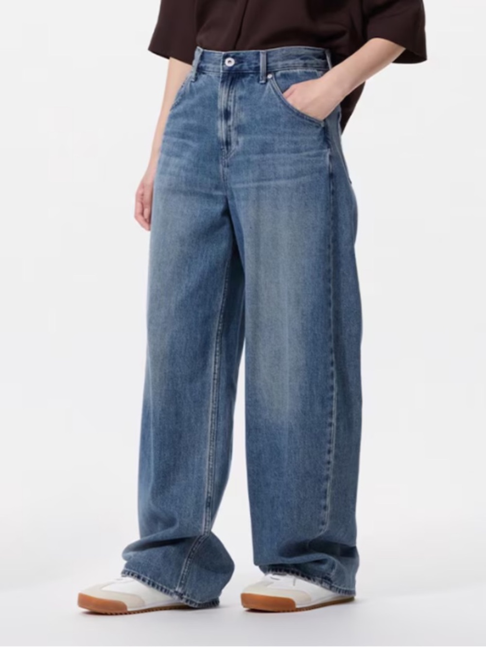 Uniqlo Blue Barrel Jeans